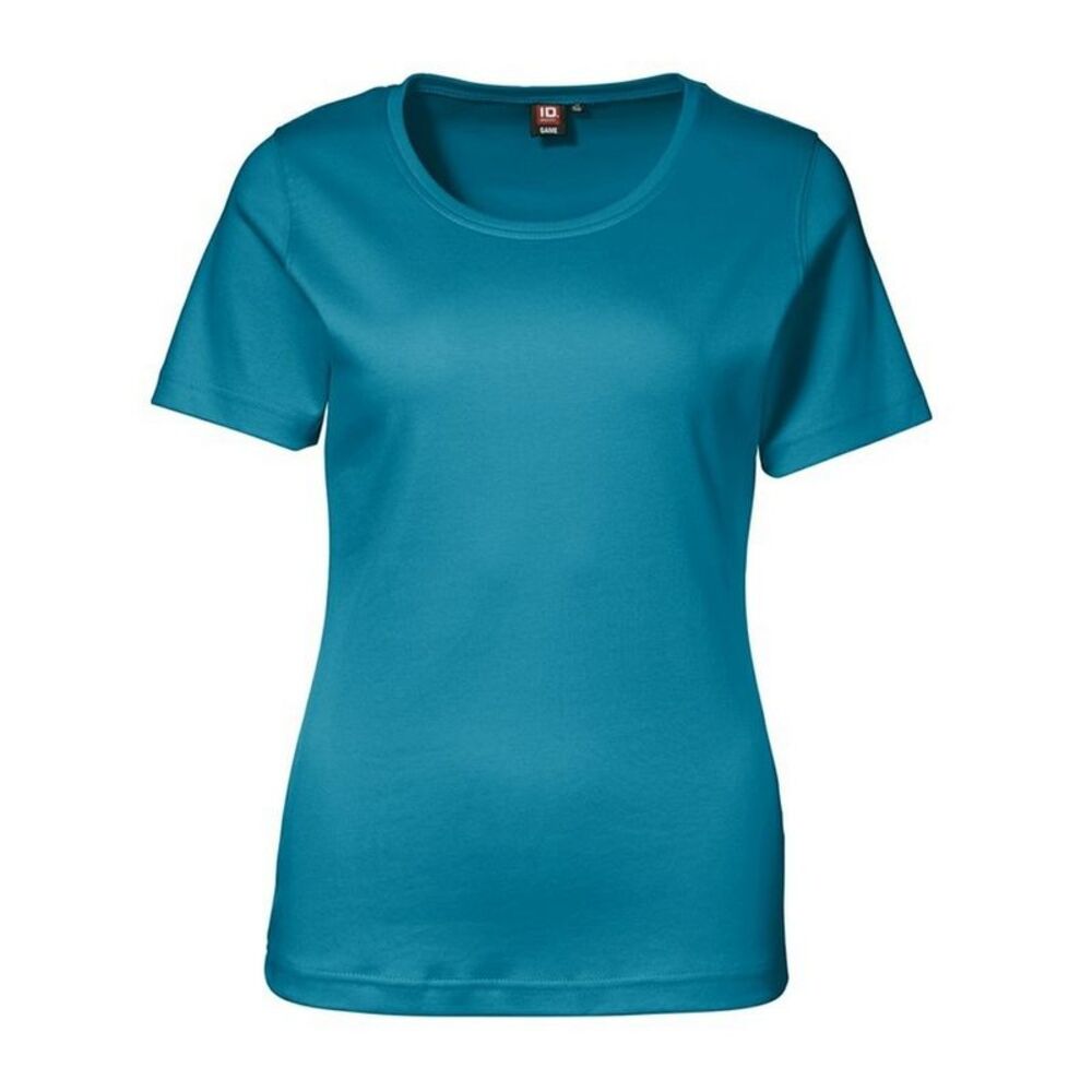 ID Womens/Ladies Interlock Short Sleeve T-Shirt / Turquoise